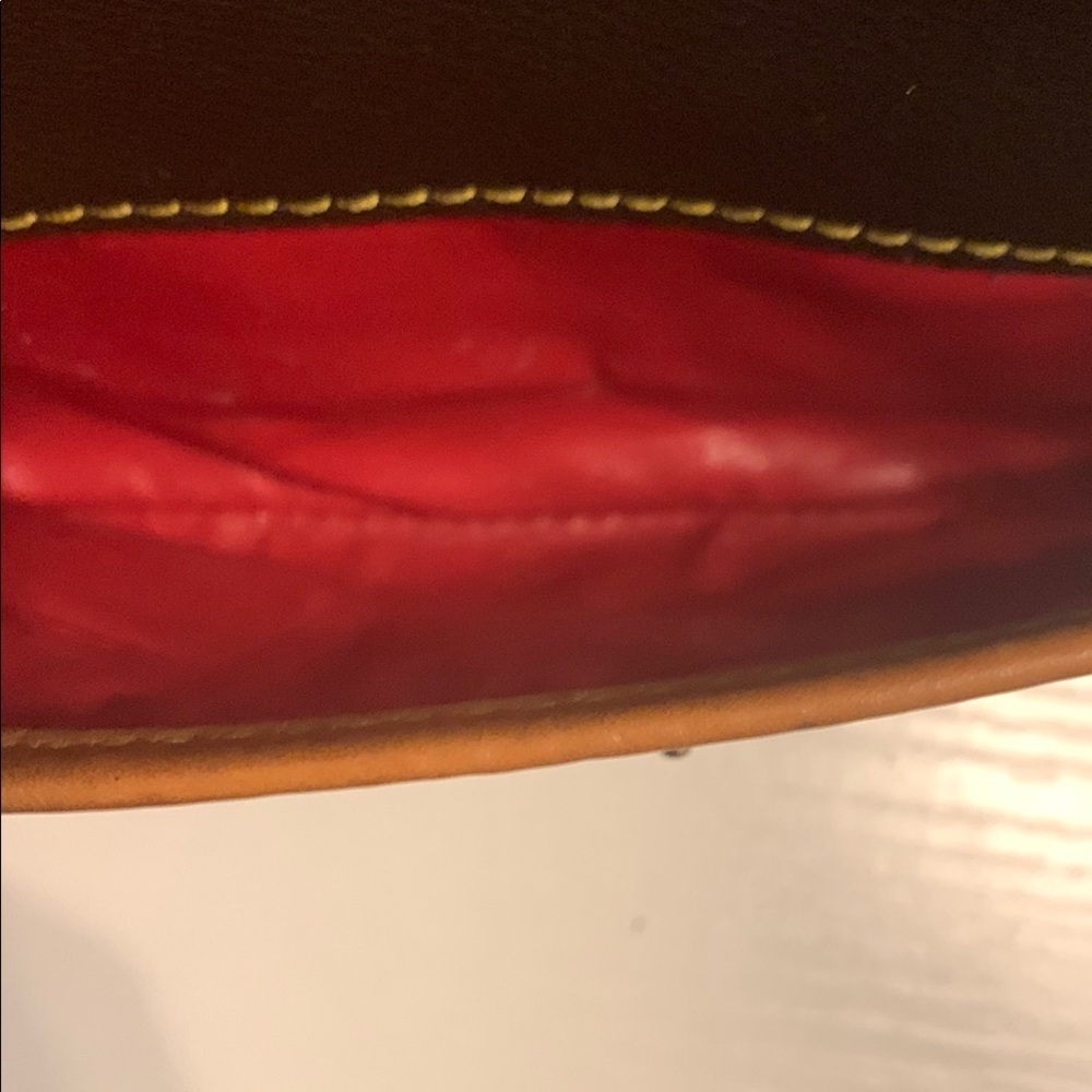 Dooney & Bourke Brownand Tan Leather Shoulder Bag - Picture 3 of 13